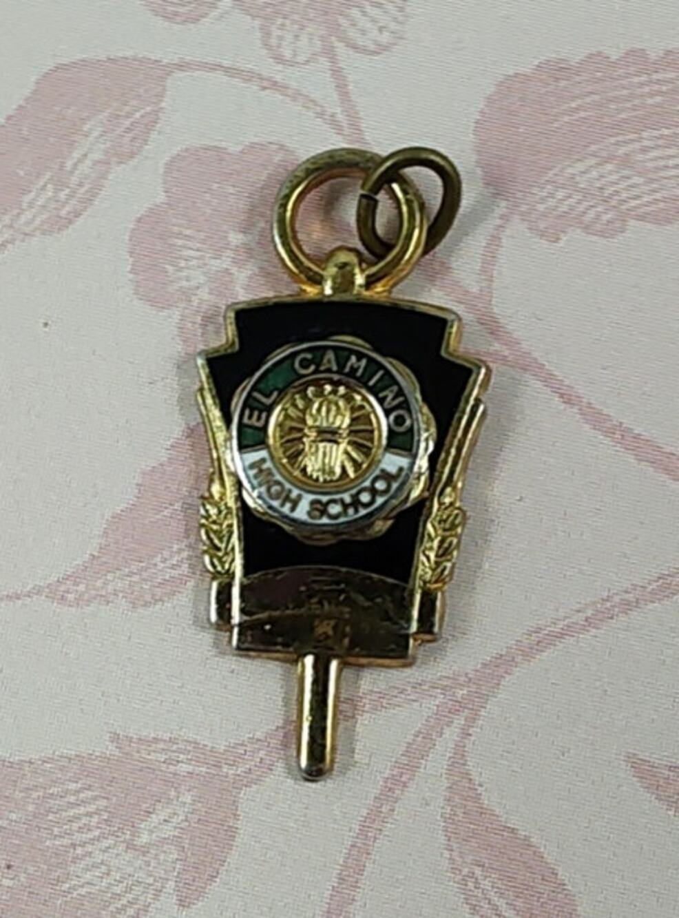 El Camino High School Graduate Key Charm Vintage Jewelry Fob Pendant Sacramento